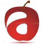 Abstract Apple in the Shape of an A